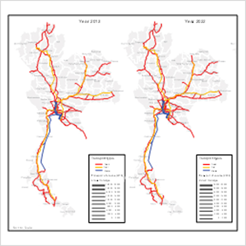 The Study of Efficiency Enhancement of the Multimodal Freight Transport System Interconnecting Thailand’s Major Production Bases